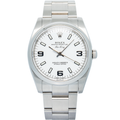 Rolex Oyster Perpetual 114200 Stainless Steel White Dial Auto Unisex Watch 34mm