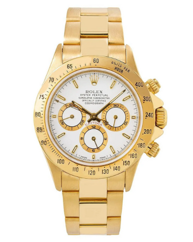 Rolex Daytona 16528 Automatic 18K Yellow Gold White Dial Men's Watch 40mm