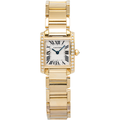 Cartier Tank Francaise 2385 W50002N2 Quartz 18K Yellow Customset Diamond 20x25mm