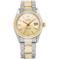 Rolex Datejust 1601 YG Two Tone Oyster Pie Pan Dial Automatic Unisex Watch 36mm