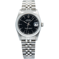 Rolex Datejust 68240 1993 Paper Midsize SS Jubilee Black Dial Auto Women's 31mm