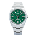 Rolex Oyster Perpetual 124300 NEW 2024 Complete SS Oyster Green Dial Auto 41mm