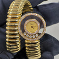 Chopard Happy Diamond 4097 MINT 18k Yellow Gold Champagne Dial Women's 24mm