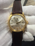 Rolex Day-Date 1803 18k Yellow Gold Silver Index Dial Automatic Men's Watch 36mm