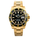 Rolex Submariner Date 116618 18k Yellow Gold Black Dial Auto Men's Watch 40mm