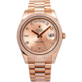Rolex Day-Date 218235 2012 Card 18k RG President Factory Diamond Dial Auto 41mm