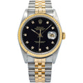 Rolex Datejust 16233  Factory Diamond 18k YG Two Tone Jubilee Auto Unisex 36mm