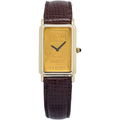 Credit Suisse Vintage 16g 14k Pure Gold Dial Watch 22x29mm