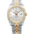Rolex Datejust 116233 18k YG Two Tone Jubilee Factory Diamond Dial Unisex 36mm