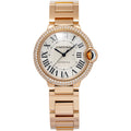 Cartier Ballon Bleu 3003 W6900456 18k RG Aftermarket Diamond Bezel Auto 36mm