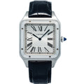 Cartier Santos Dumont 4305 WSSA0032 SS Silver Dial Manual Men's Watch XL 34x35mm