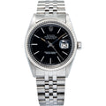 Rolex Datejust 16014 Stainless Steel Jubilee Black Index Dial Auto Men's 36mm