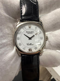 Rolex Cellini 4233 18k White Gold White Arabic Dial Manual Unisex Watch 33mm