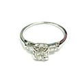 14k White Gold Vintage Diamond Engagement Ring 2g
