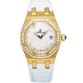 Audemars Piguet Royal Oak 67601BA Factory Diamond 18k YG MOP Dial Quartz 33mm