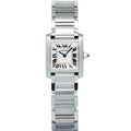 Cartier Tank Francaise 2300 W51008Q3 SS White Roman Dial Quartz Women's 20mm