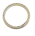 Diamond Bezel 48 Stones 14k Yellow Gold 36.6mm 6grams 2.15Ct GVS Bezel