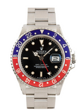 Rolex GMT-Master 16700 Pepsi SS Black Index Dial Automatic Men's Watch 40mm