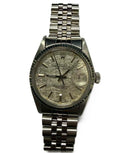 Rolex Datejust 16014 Auto Stainless Steel Silver Linen Dial Men's Watch 36mm