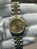Rolex Datejust 79173 Auto 18k YG Two Tone Champagne Dial Women's Watch 26mm