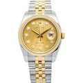 Rolex Datejust 116233 18k Yellow Two Tone Factory Jubilee Diamond Dial Watch 36mm