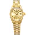 Rolex Datejust 6917 Auto Yellow Gold President Champagne Dial Women's Watch 26mm