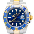 Rolex Submariner 116613LB 2016 Card Auto YG Two Tone Blue Dial Men's Watch 40mm