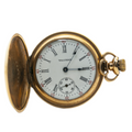 Waltham 7711385 Vintage Pocket Watch 14k Yellow Gold Filled WhiteDial 35mm AS-IS