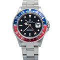 Rolex GMT-Master 16700 Pepsi SS Black Index Dial Automatic Men's Watch 40mm