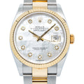 Rolex Datejust 126233 Factory Diamond 18k YG Two Tone MOP Dial Auto Watch 36mm
