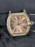 Cartier Roadster 2675 W62017V3 SS Pink Dial Quartz Lady's Watch 30mm