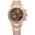 Rolex Daytona 116505 2019 Card Oyster 18k RG Chocolate Dial Auto Men Watch 40mm