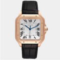 Cartier Santos De WGSA0011 18K Rose Gold White Dial Auto Men Watch 40mm
