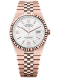 Rolex Oyster Perpetual 127335 Card 18k Rose Gold White Dial Auto Men Watch 40mm