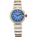 Bvlgari Lvcea 102980M 2019 Complete 18k TwoTone Blue Dial Auto Ladies Watch 33mm