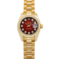 Rolex DateJust 179178 President 18K Red Vignette Diamond Dial Ladies Watch 26mm