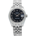 Rolex DateJust 178274 MINT Jubilee 18k WG Bezel Black Dial Women Watch 31mm