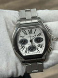 Cartier Roadster De W6206020 SS White Dial Quartz Men's Watch 44mm