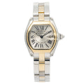 Cartier Roadster W62026Y4 18K Yellow Gold Two Tone Silver Dial Quartz Women 30mm