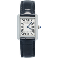 Cartier Tank Solo WSTA0030 2017 Card SS White Dial Quartz Women's Watch 24mm