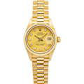 Rolex Datejust 69178 President 18k Factory Champagne Diamond Dial Watch 26mm