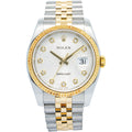 Rolex Datejust 116233 Jubilee 18k TwoTone Factory Silver Diamond Dial Watch 36mm