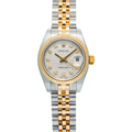 Rolex Datejust 179173 18k Two Tone Jubilee Silver Diamond Dial Women Watch 26mm