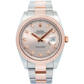 Rolex Datejust 126331 18k Rose TwoTone Oyster Sundust Diamond Dial Unisex 41mm