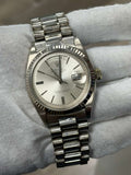 Rolex Day-Date 1803 1964 Paper President 18K WG Silver Dial Auto Unisex 36mm