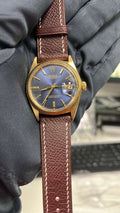 Rolex Date Just 1610 18K Yellow Gold Blue Auto Men' Watch 36 mm