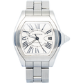Cartier Roadster 3312 W6206017 Stainless Steel Silver Dial Quartz Men Watch 41mm