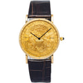 Corum Vintage Yellow Gold 20 Dollar Coin Leather Strap Automatic Watch 35mm