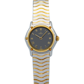Ebel Sportwave 1057901 18K Two Tone YG Grey Dial Quartz Lady Watch 25mm