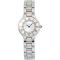 Cartier Must De W10109T2 Stainless Steel Silver Dial Quartz Women's Watch 28mm